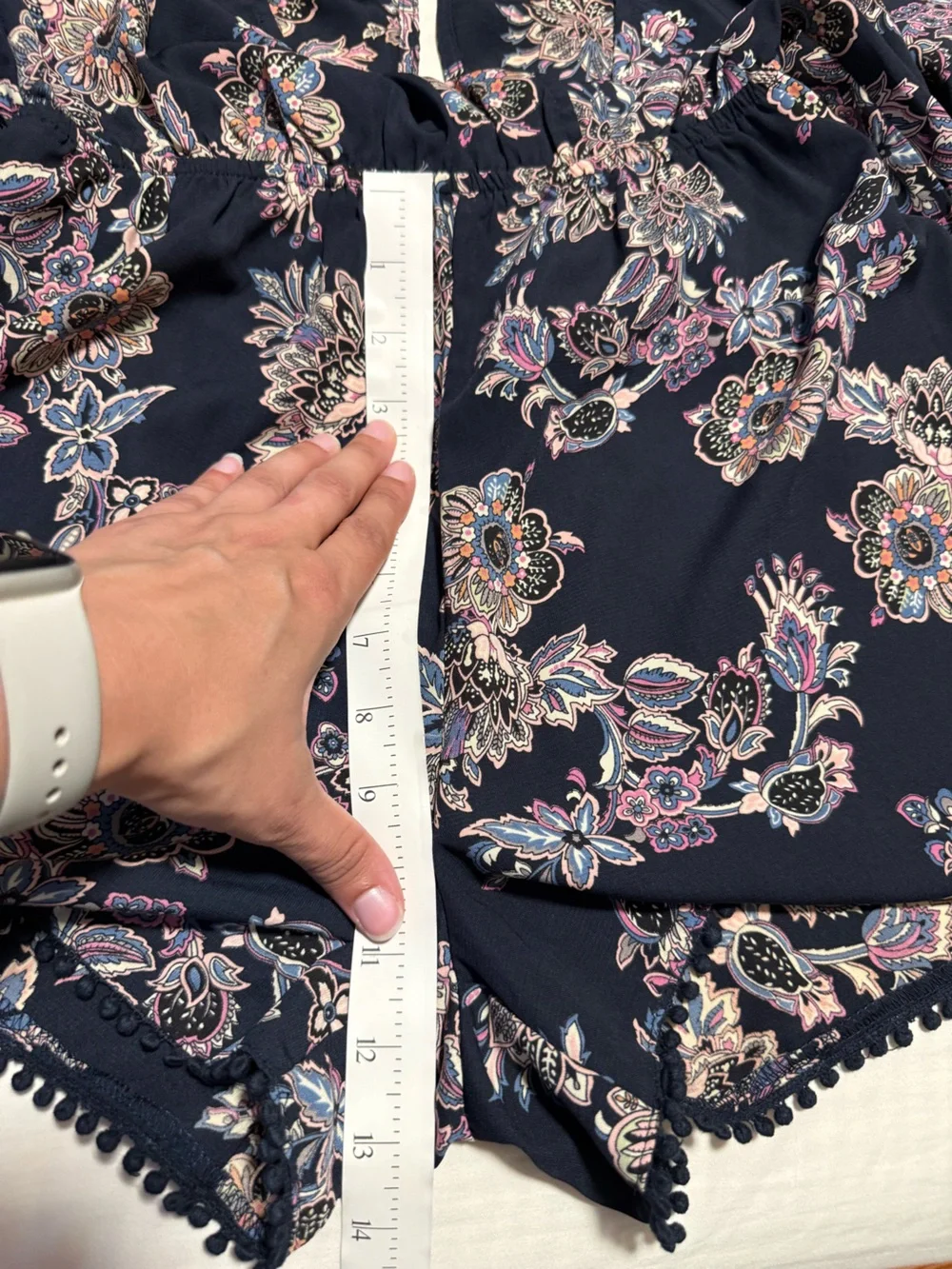 ILLA ILLA Navy Floral Long-Sleeve Romper with Pink & Cream Accents
